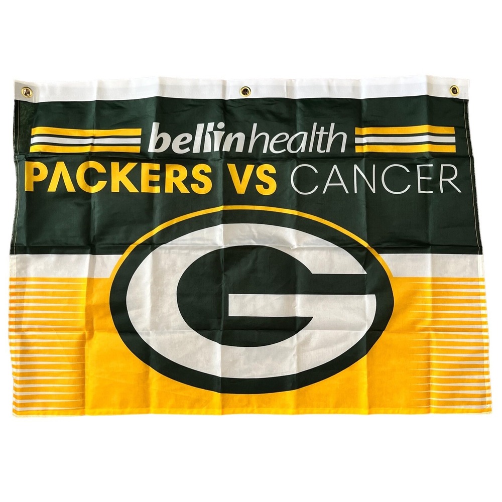 Green Bay Packers Flag Banner 2023 Crucial Catch Green Gold White 35x25 NFL